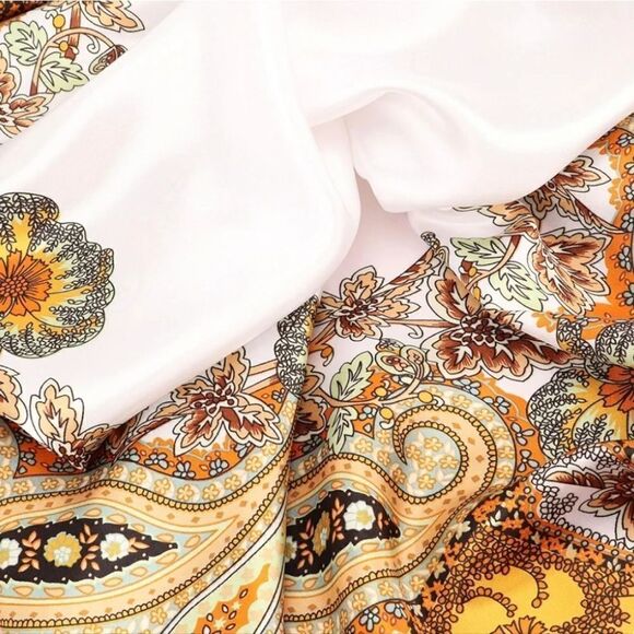 35'' Large Square Satin Head Scarf - Silky Feeling Neck Scarf - Picture 7 of 9